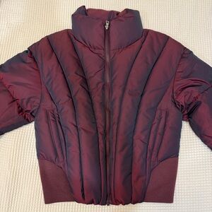 MPG Purple Blue Aurora Iridescent Puffer Jacket